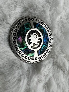 Taxco Vintage 925 Silver and Abalone Inlay Firebird Brooch